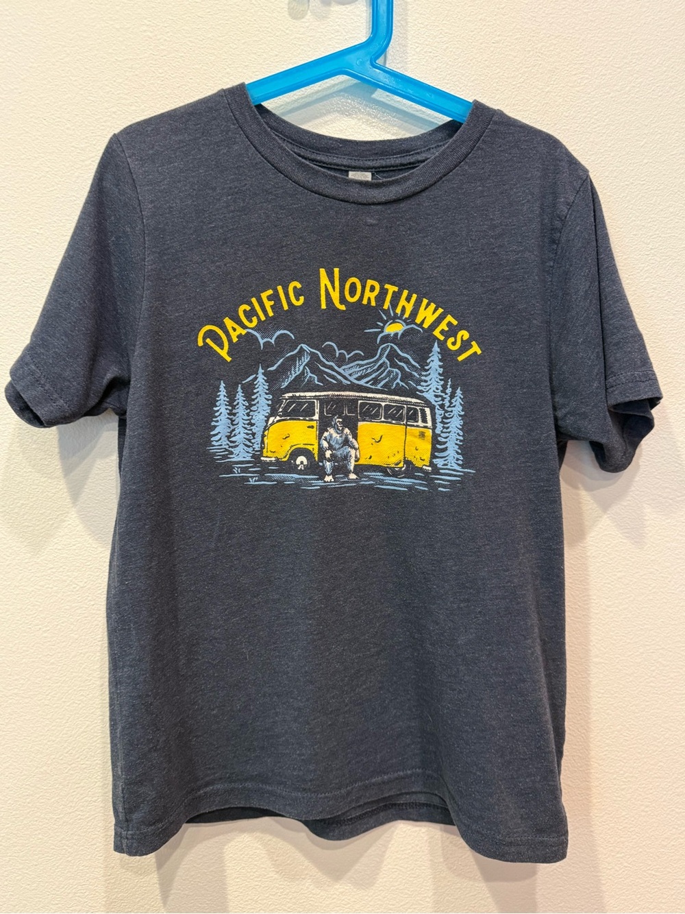 Pacific Northwest Kids Graphic Tee - Navy with Yellow Van